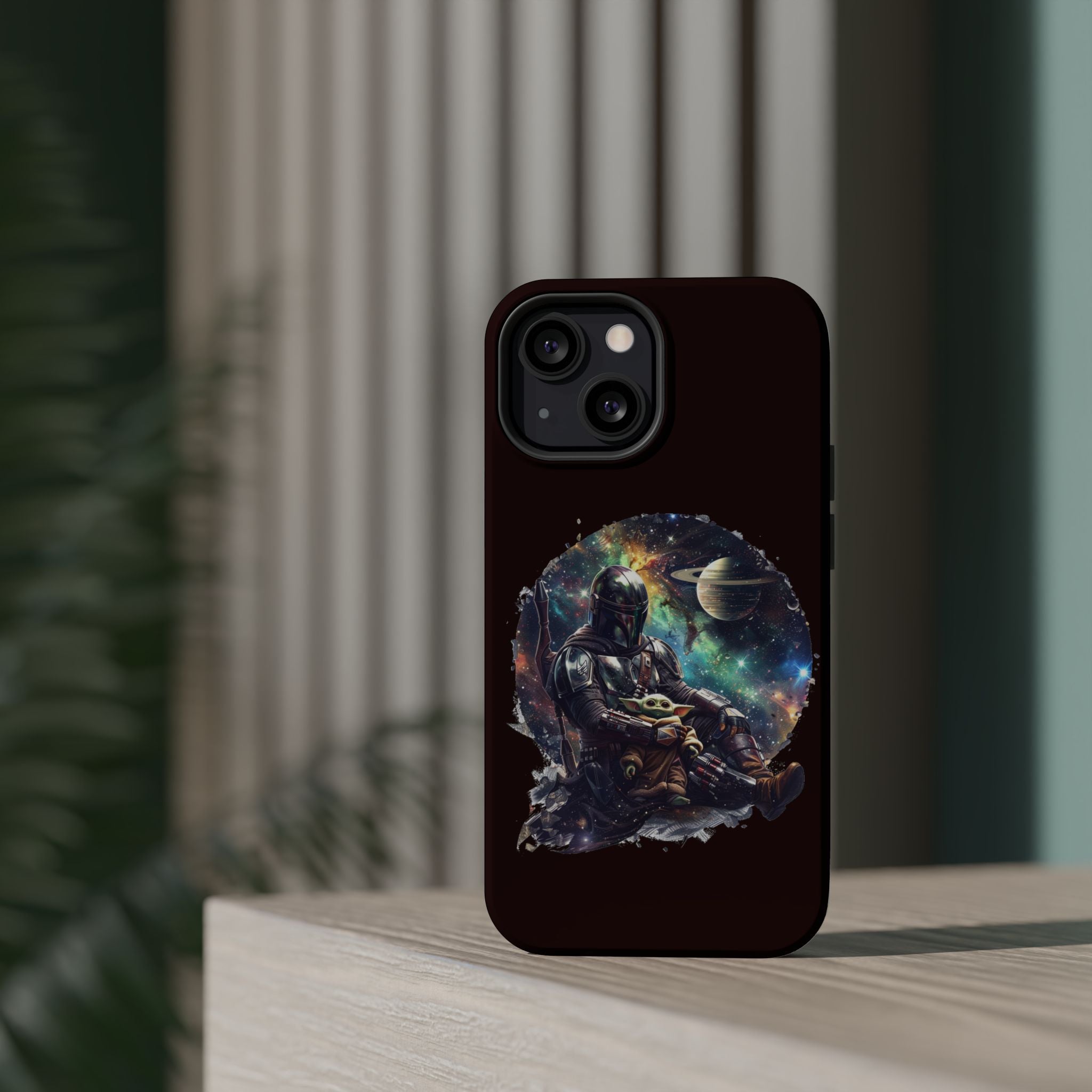 Space Mandalorian Phone Case — Magnetic Impact-Resistant Baby Yoda Design