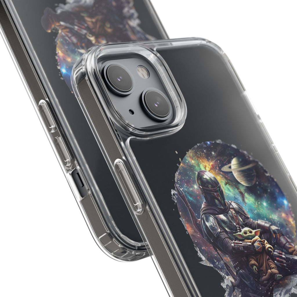 Clear Phone Case — Mandalorian & Grogu Space Art Clear Case