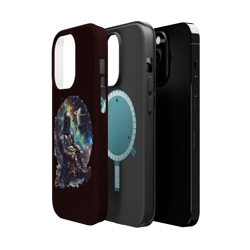 Space Mandalorian Phone Case — Magnetic Impact-Resistant Baby Yoda Design