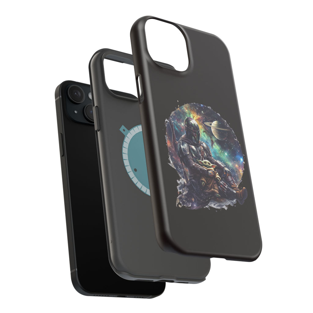 Space Mandalorian Phone Case — Magnetic Impact-Resistant Baby Yoda Design