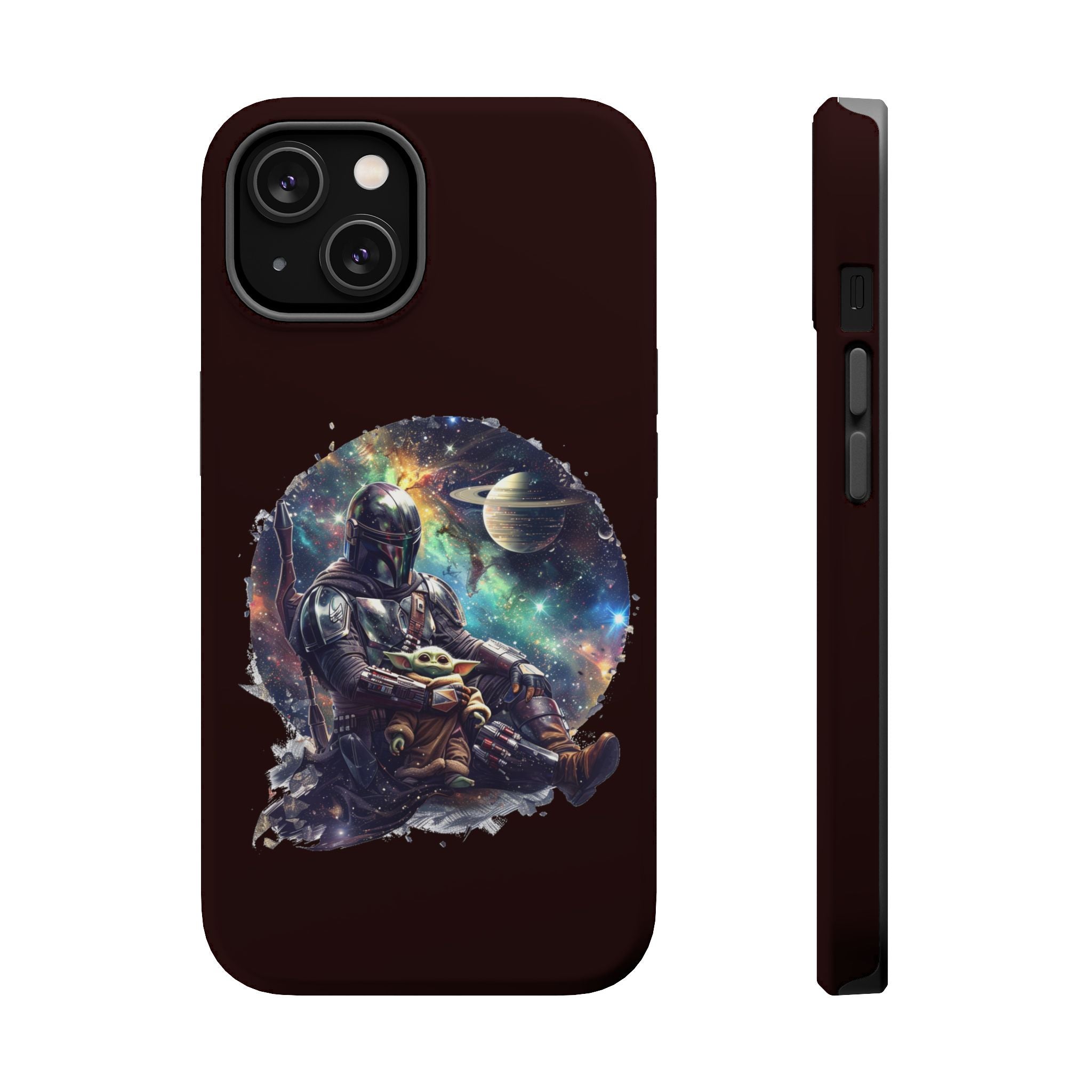 Space Mandalorian Phone Case — Magnetic Impact-Resistant Baby Yoda Design