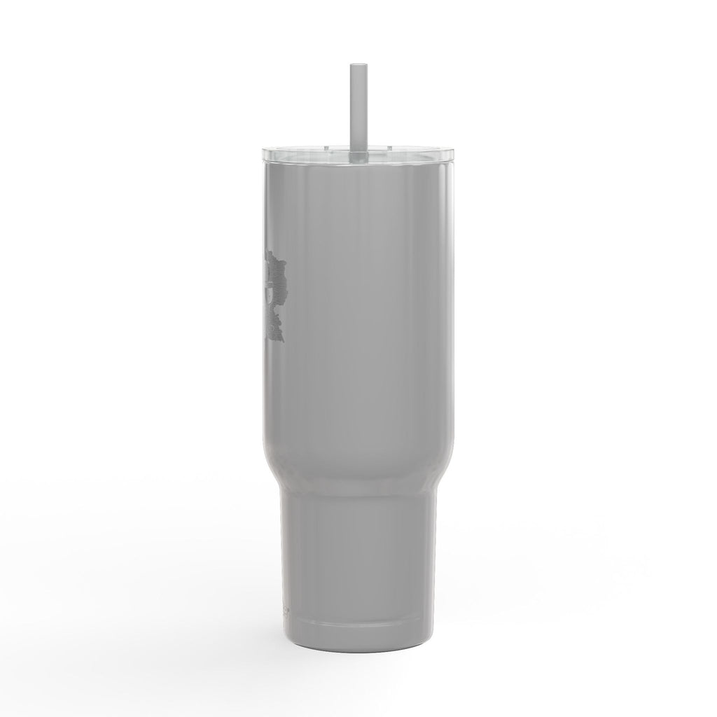40oz Insulated Tumbler (Engraved) — Red Wine Blue Design
