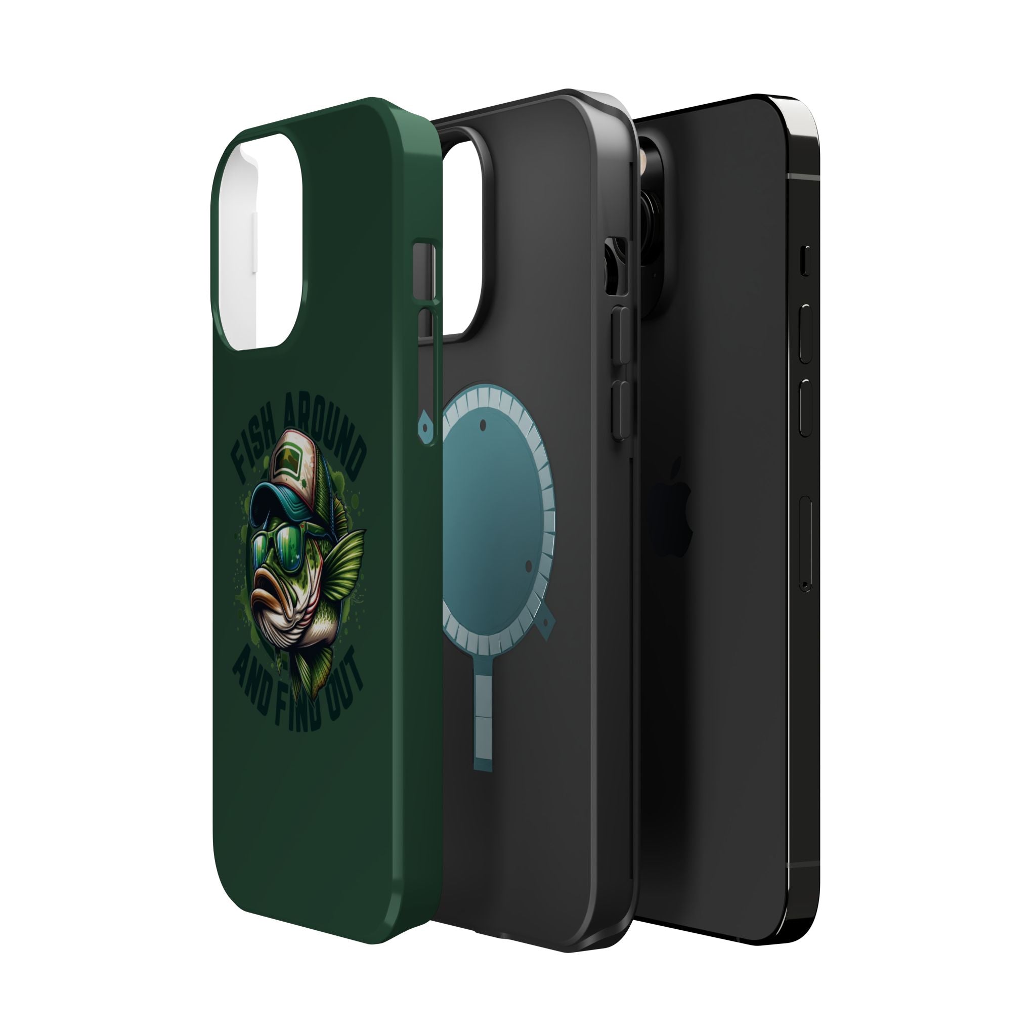 Fishing Phone Case — "Fish Around and Find Out" Magnetic Impact-Resistant Cover