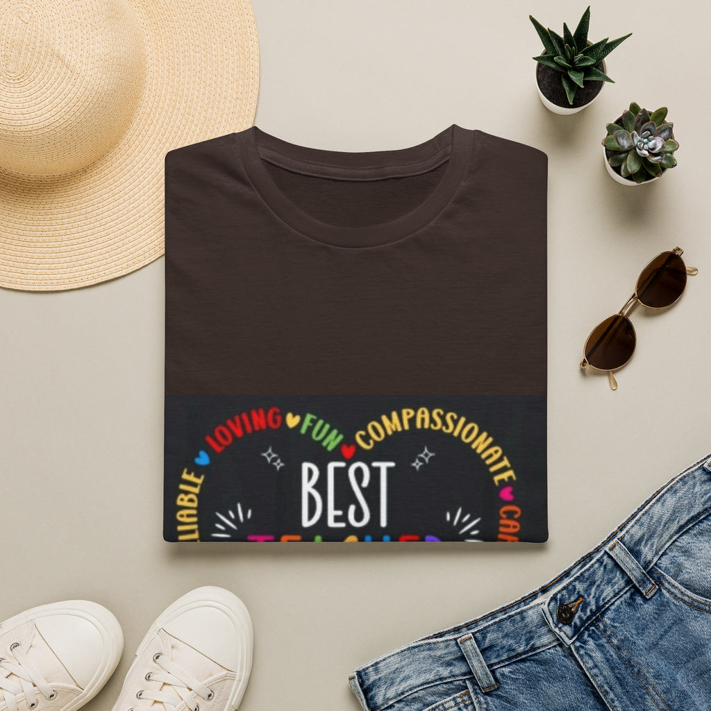 Best Teacher Ever T-Shirt — Colorful Heart Tribute for Educators, Teacher Appreciation Gift