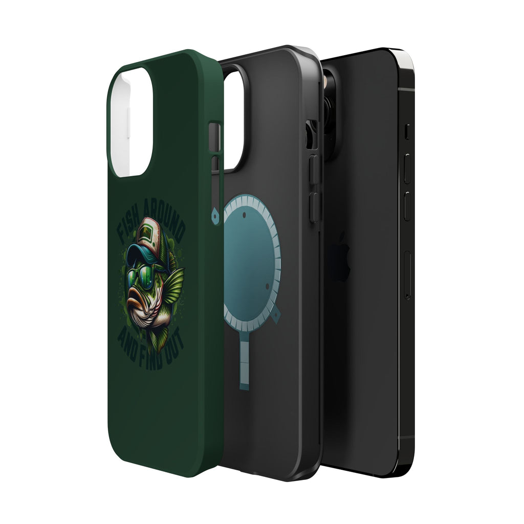 Fishing Phone Case — "Fish Around and Find Out" Magnetic Impact-Resistant Cover