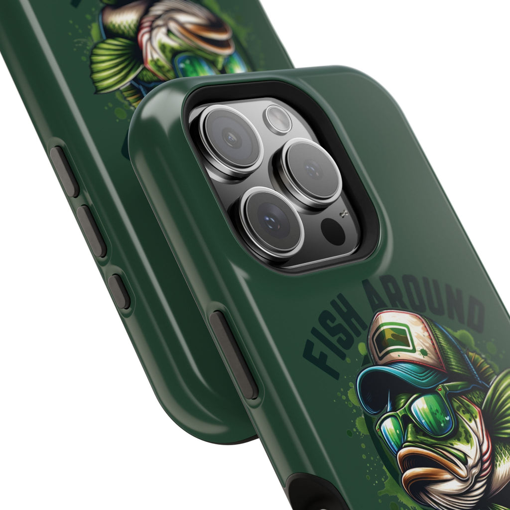 Fishing Phone Case — "Fish Around and Find Out" Magnetic Impact-Resistant Cover