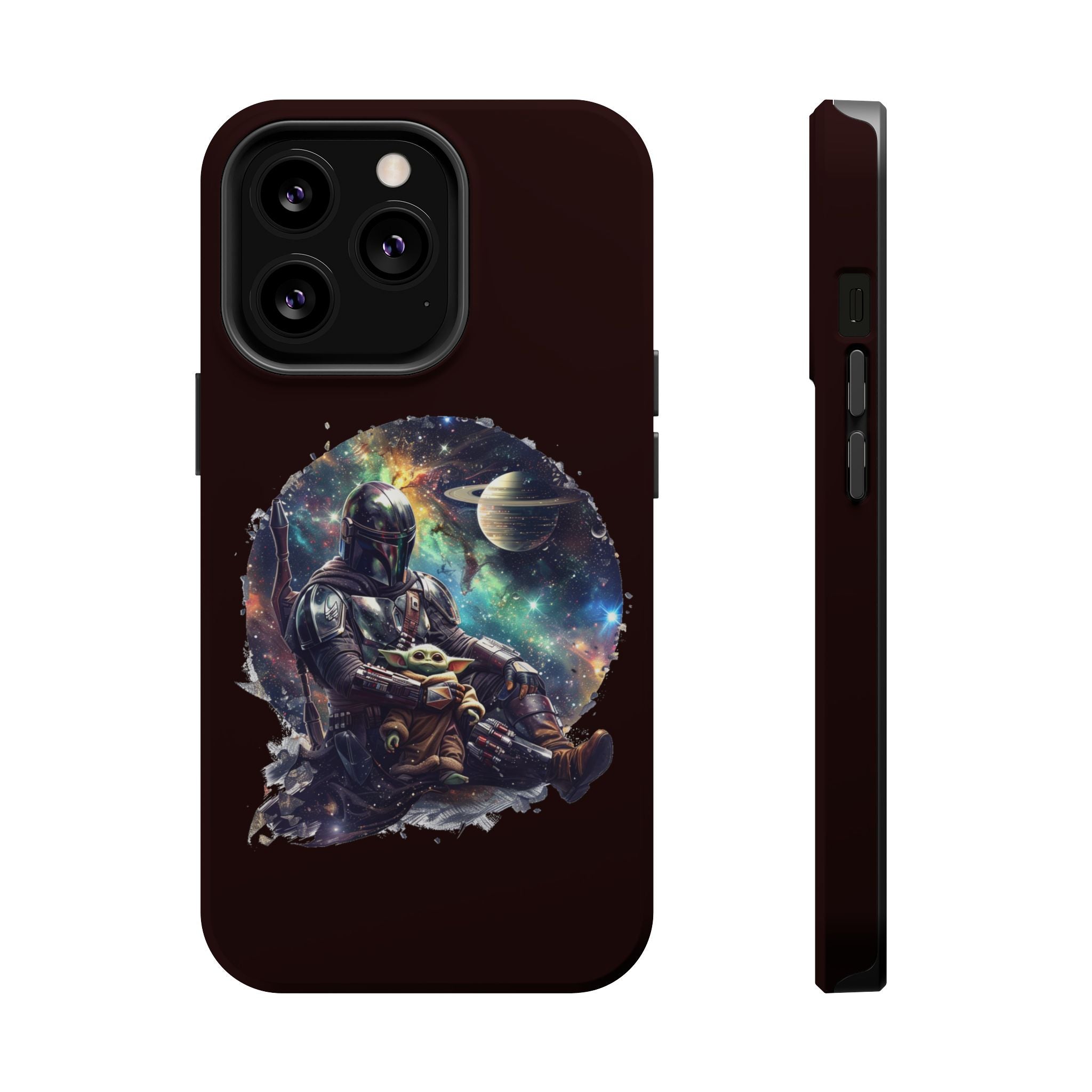 Space Mandalorian Phone Case — Magnetic Impact-Resistant Baby Yoda Design