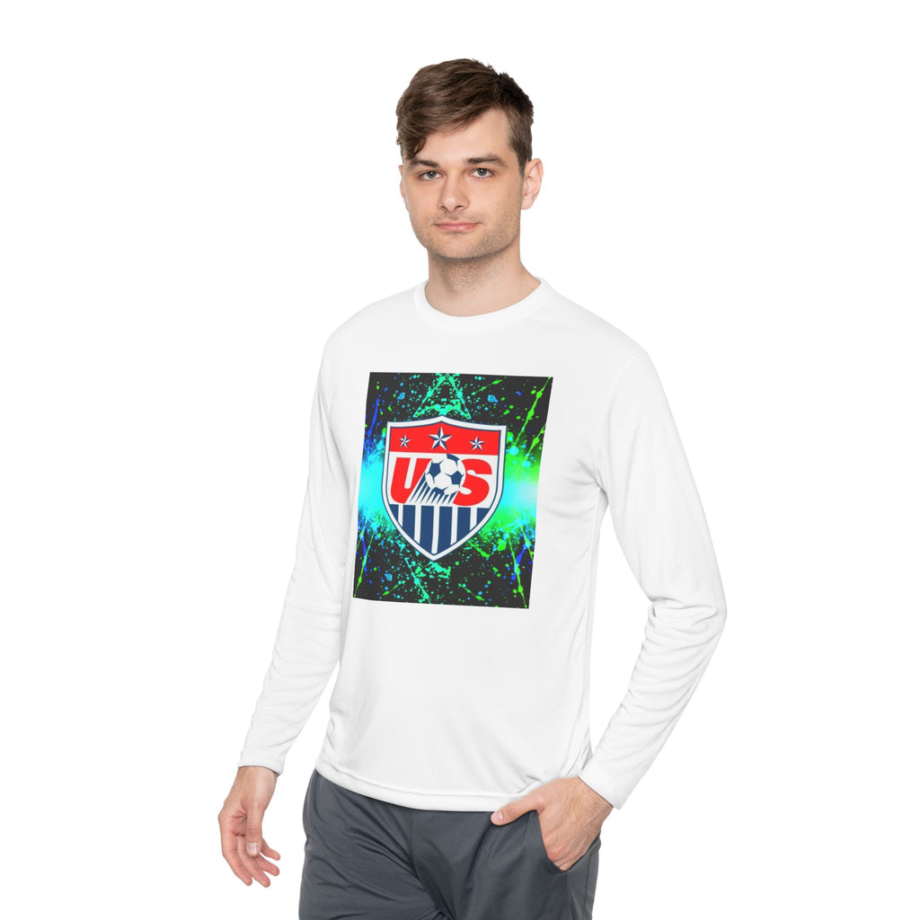 USA Soccer Crest Long Sleeve Tee — Neon Splash