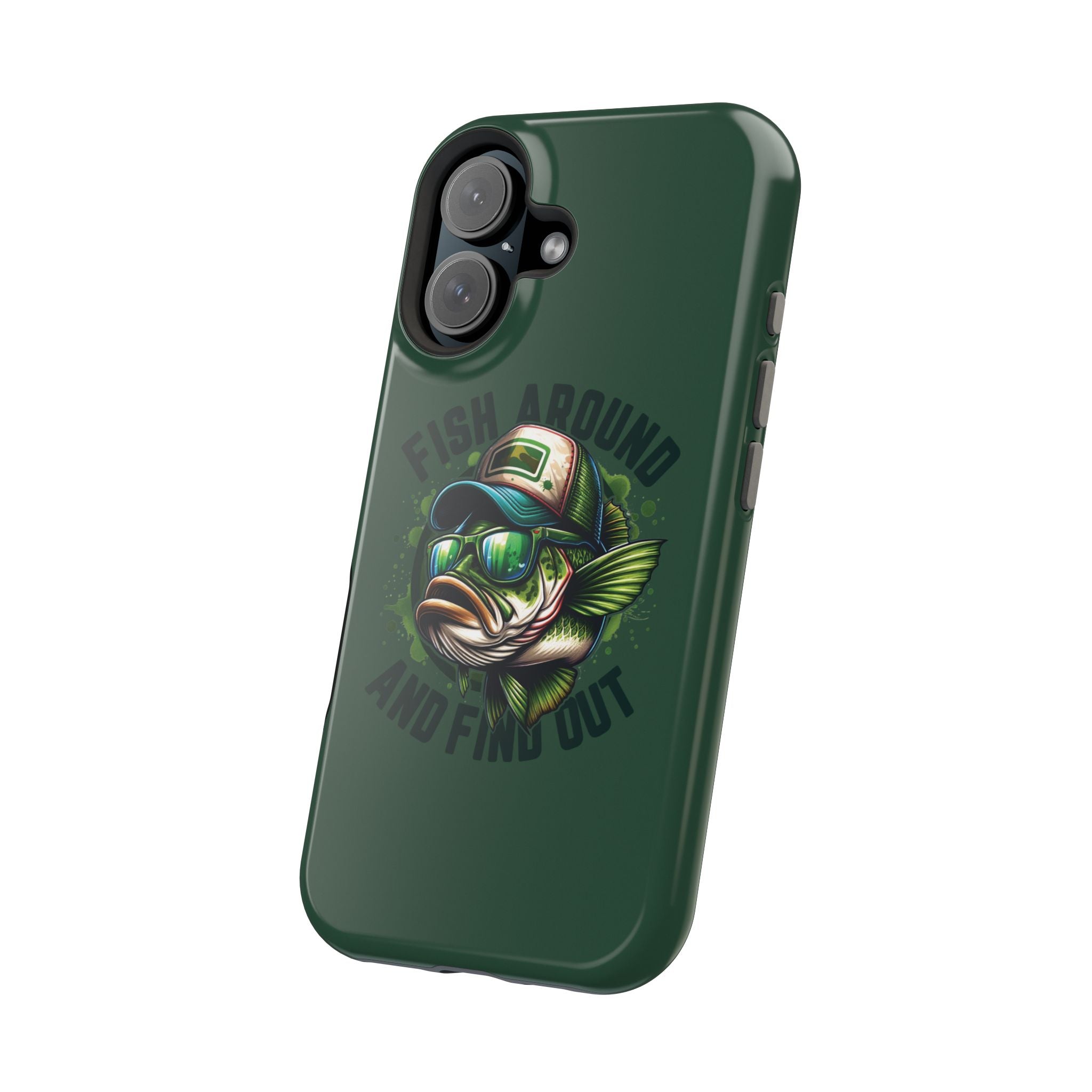 Fishing Phone Case — "Fish Around and Find Out" Magnetic Impact-Resistant Cover