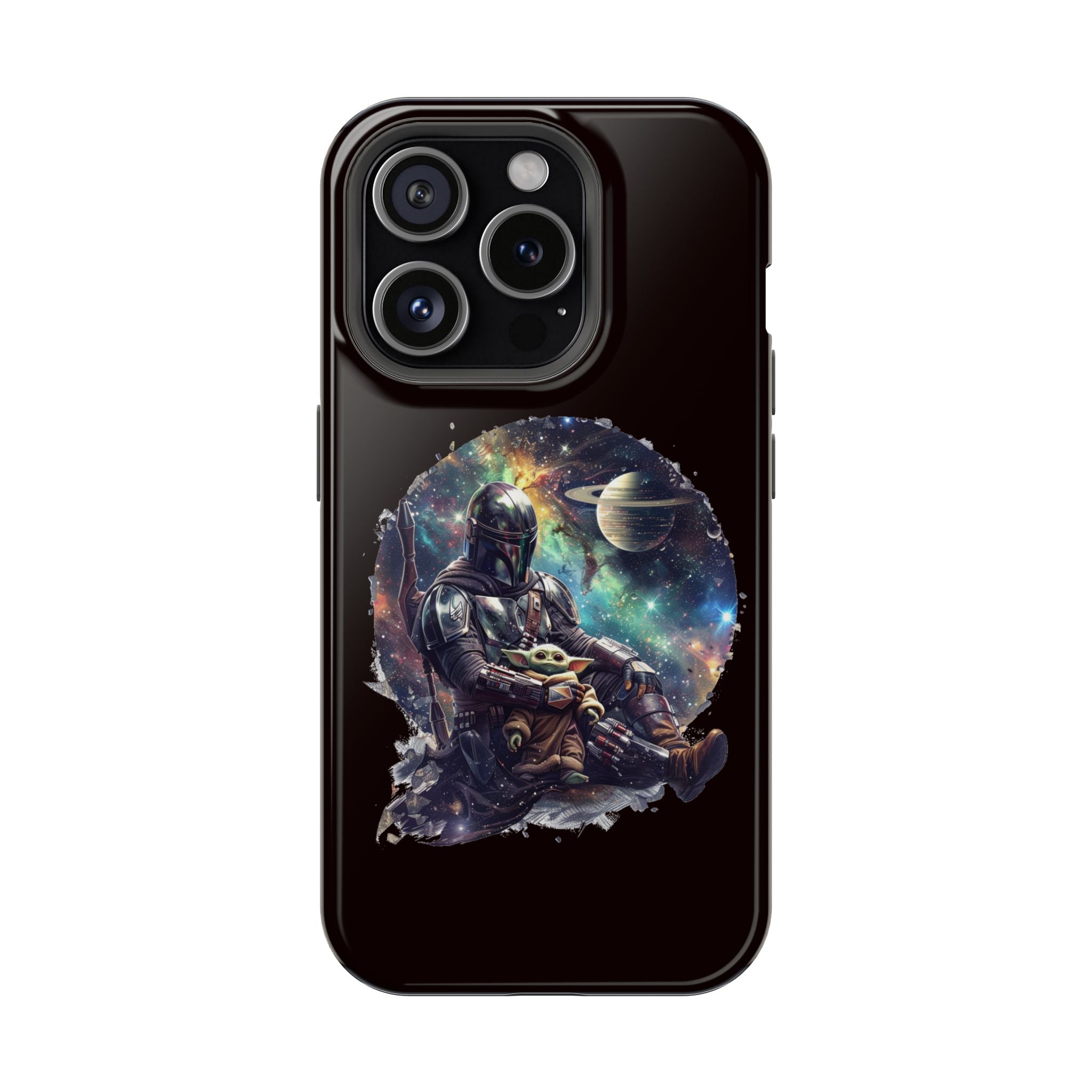 Space Mandalorian Phone Case — Magnetic Impact-Resistant Baby Yoda Design