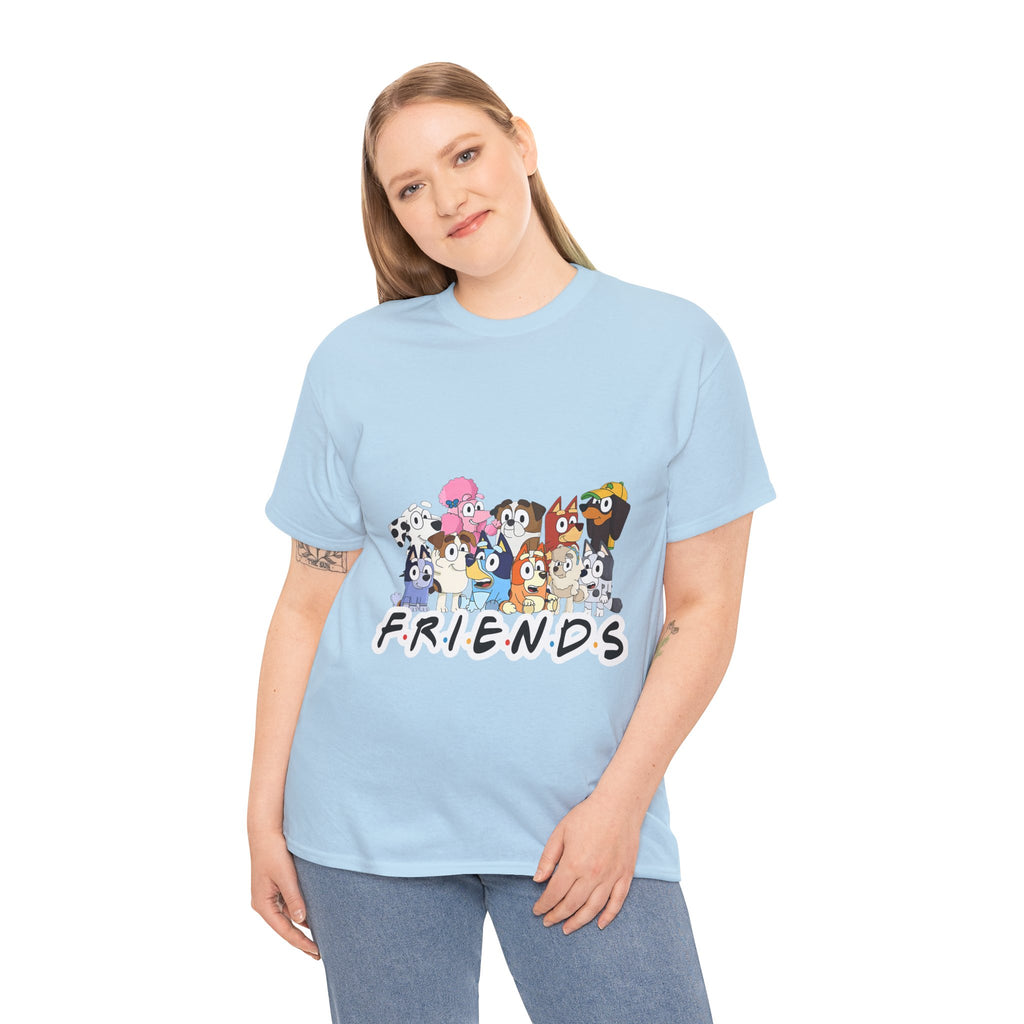 Friends Cartoon Dogs T‑Shirt — Cute Puppy Pack Graphic Tee