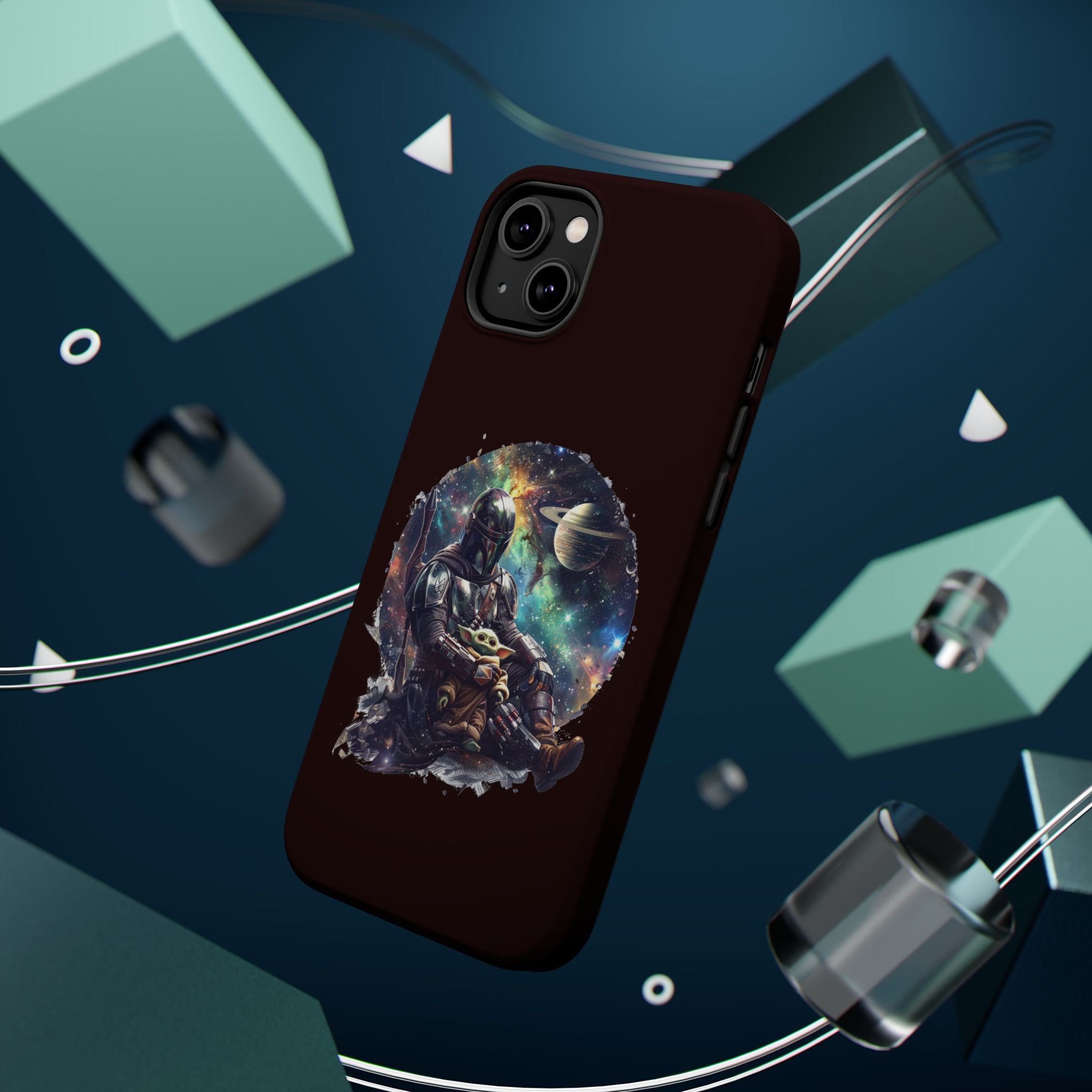 Space Mandalorian Phone Case — Magnetic Impact-Resistant Baby Yoda Design