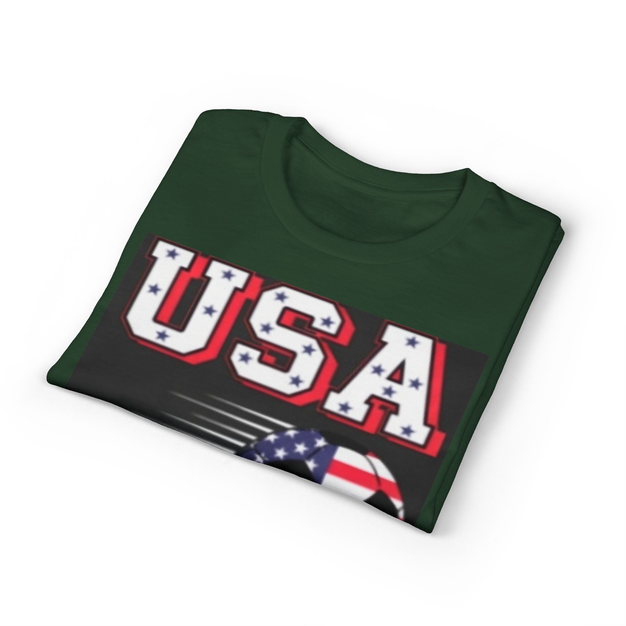 USA Soccer 2026 T-Shirt — American Flag Soccer Ball World Cup Tee