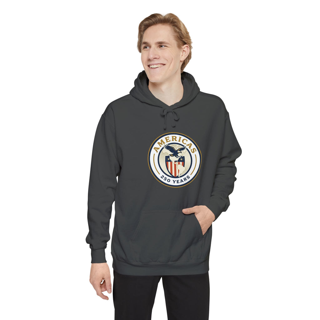 America 250 Emblem Hoodie - Patriotic Eagle Seal Pullover