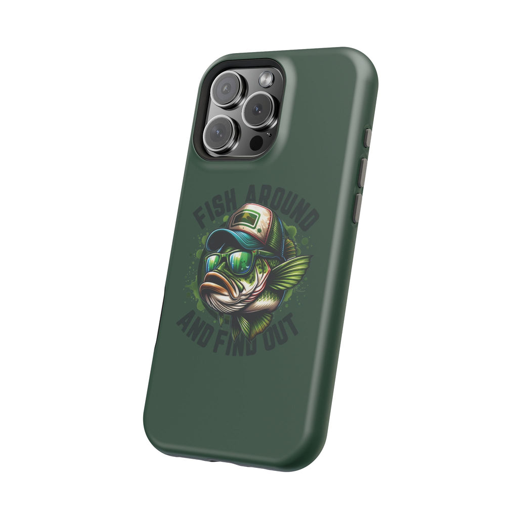 Fishing Phone Case — "Fish Around and Find Out" Magnetic Impact-Resistant Cover