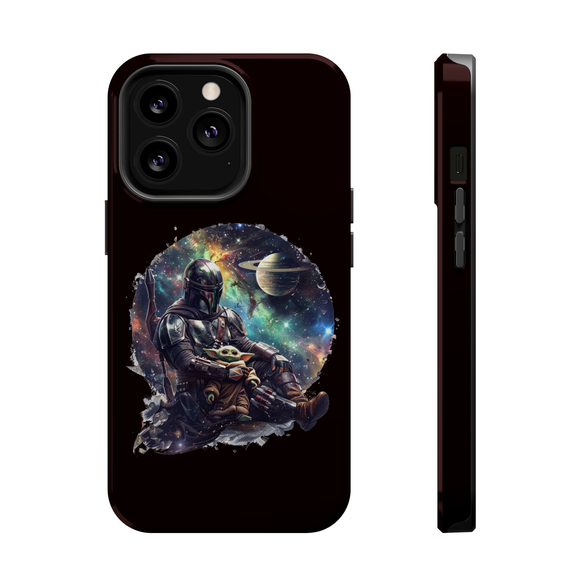 Space Mandalorian Phone Case — Magnetic Impact-Resistant Baby Yoda Design