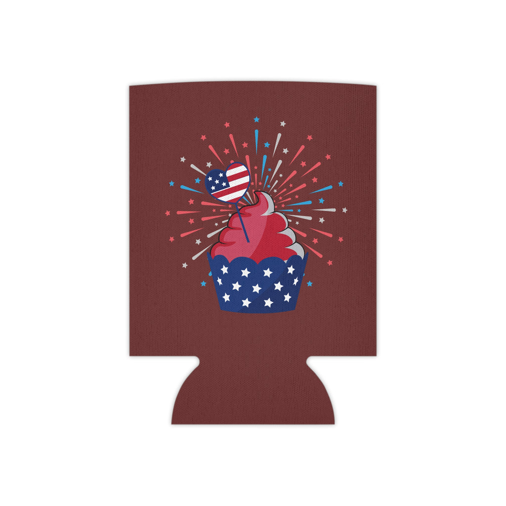 Patriotic Elephant Can Cooler – Fourth of July Drink Koozie