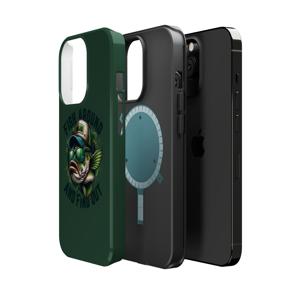 Fishing Phone Case — "Fish Around and Find Out" Magnetic Impact-Resistant Cover