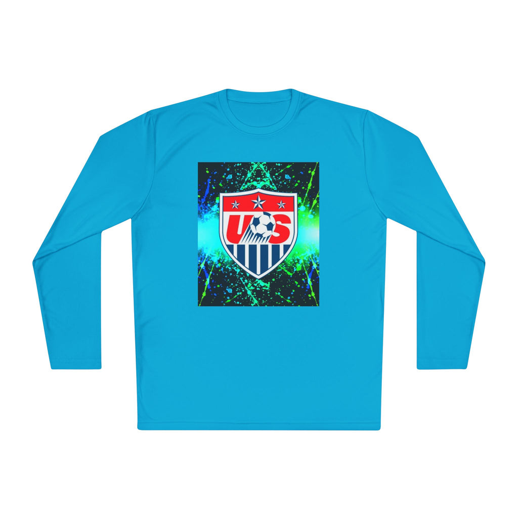 USA Soccer Crest Long Sleeve Tee — Neon Splash
