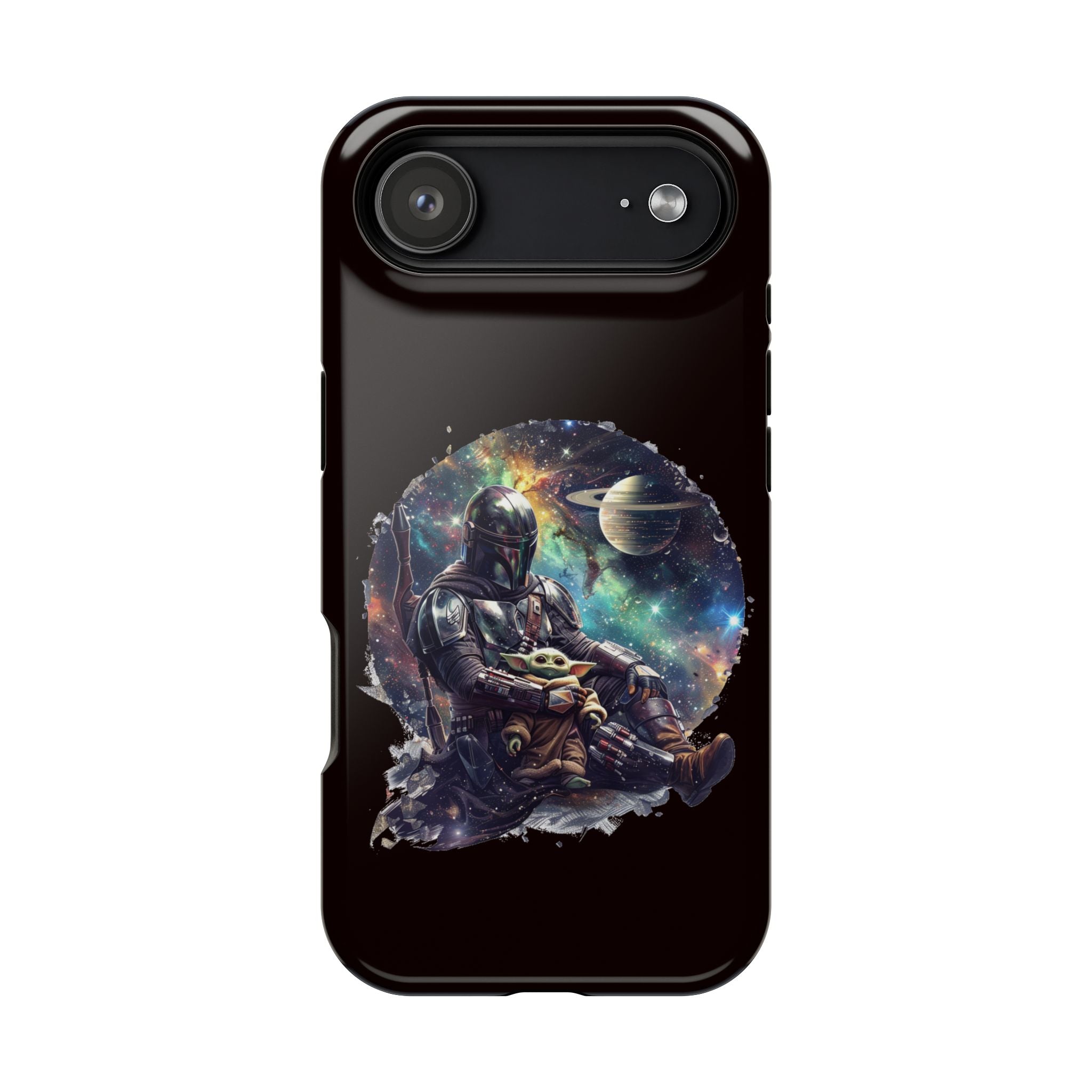 Space Mandalorian Phone Case — Magnetic Impact-Resistant Baby Yoda Design