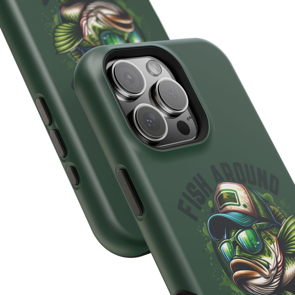 Fishing Phone Case — "Fish Around and Find Out" Magnetic Impact-Resistant Cover