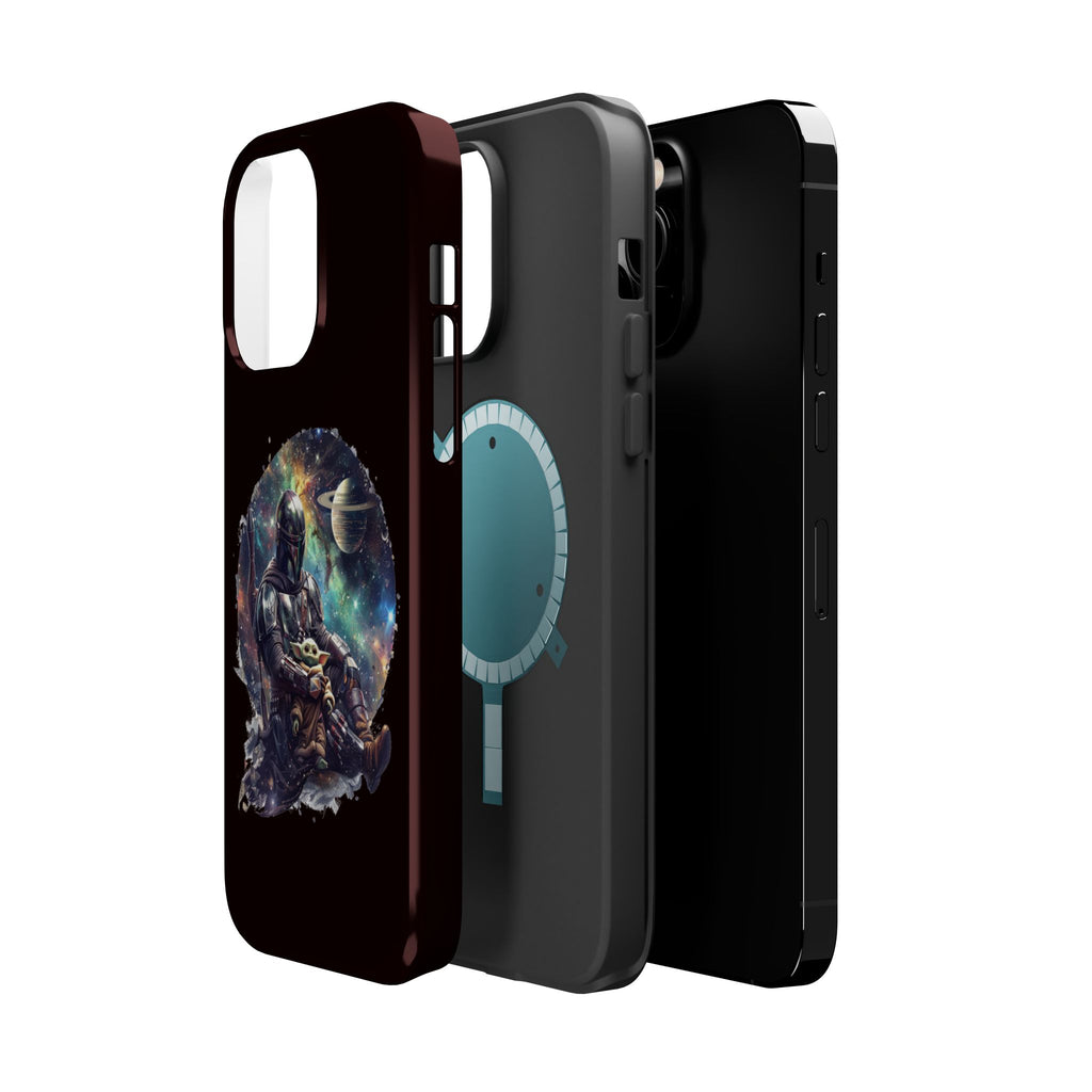 Space Mandalorian Phone Case — Magnetic Impact-Resistant Baby Yoda Design
