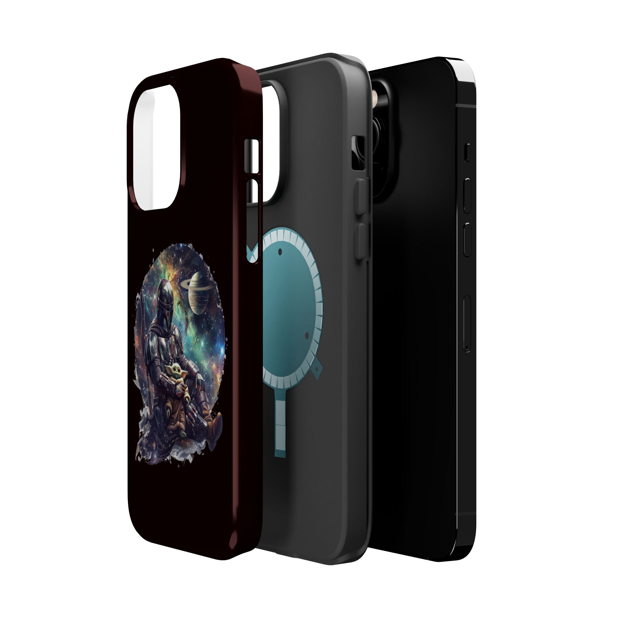 Space Mandalorian Phone Case — Magnetic Impact-Resistant Baby Yoda Design