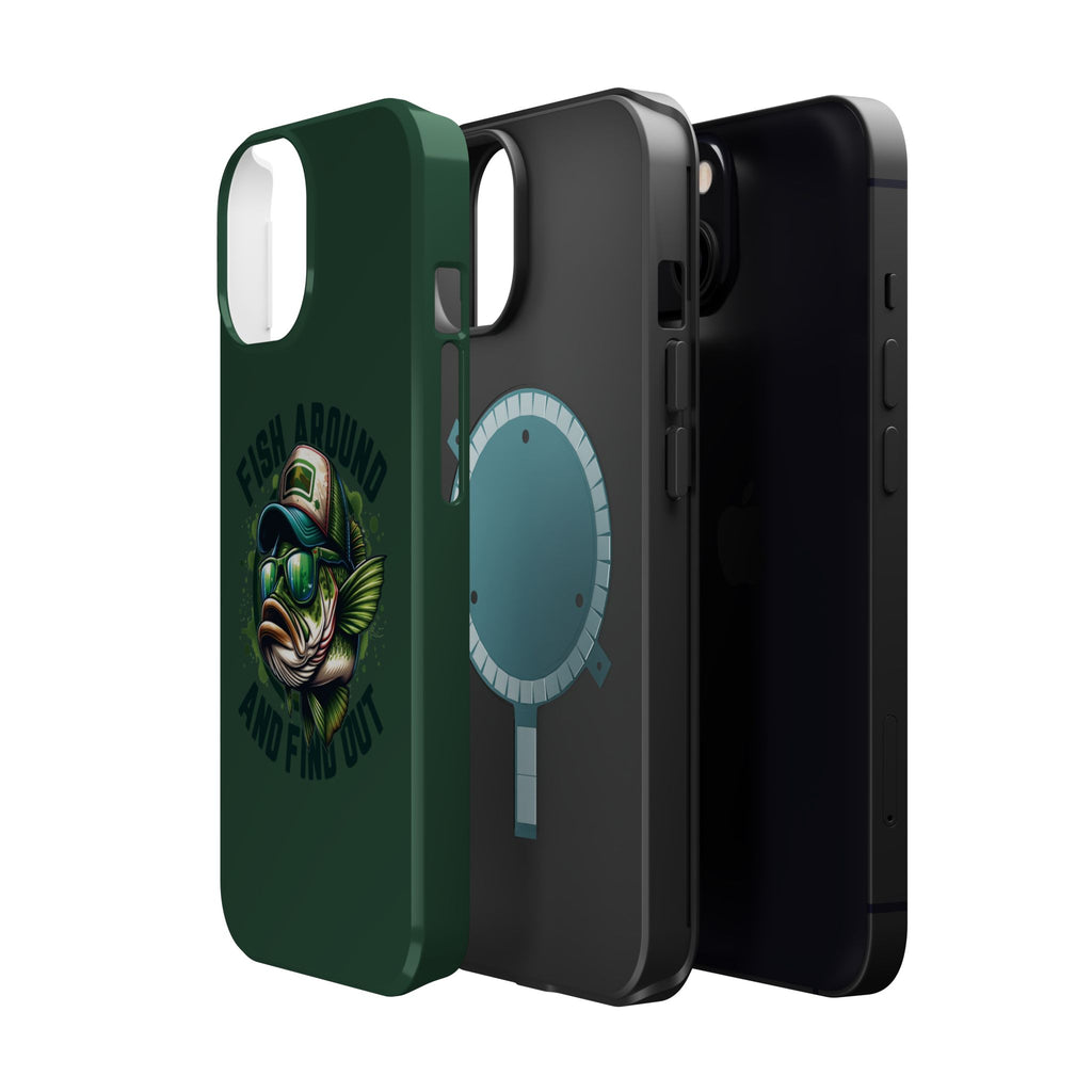 Fishing Phone Case — "Fish Around and Find Out" Magnetic Impact-Resistant Cover