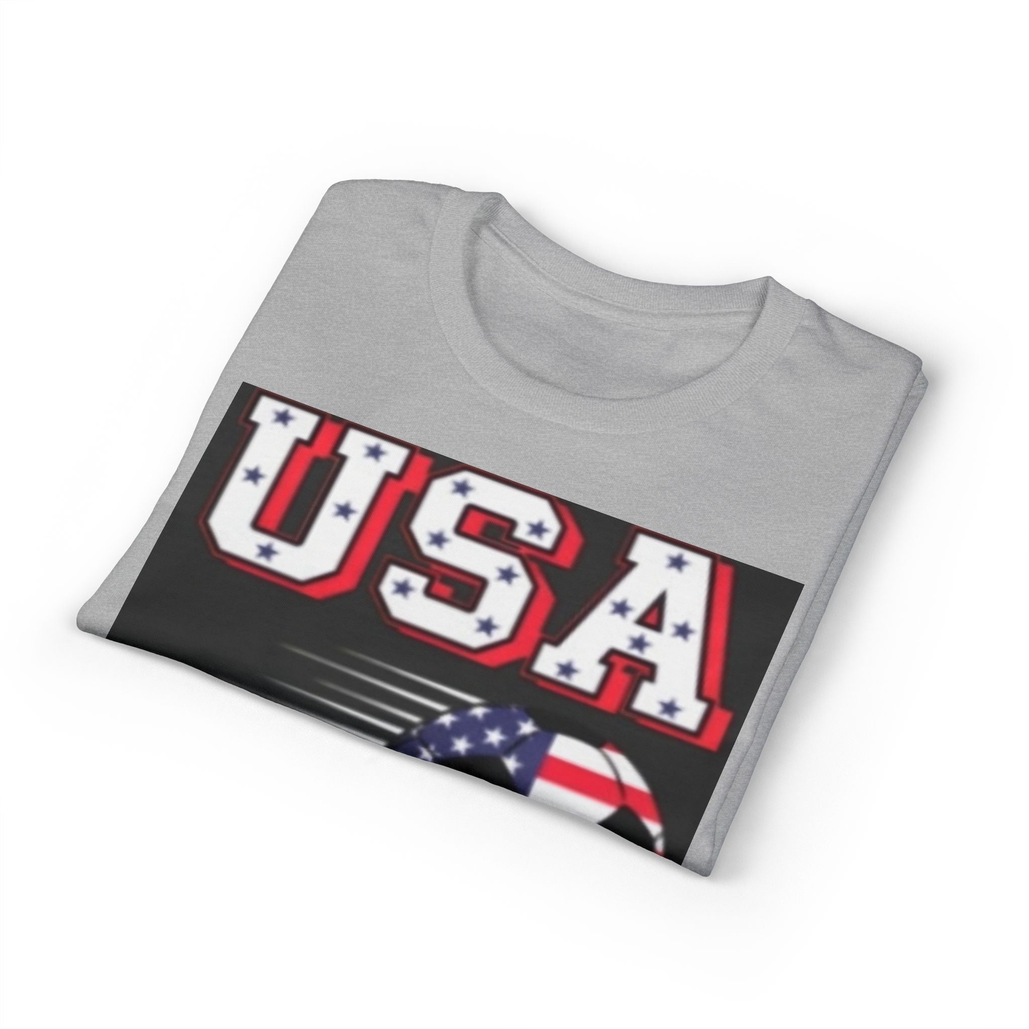 USA Soccer 2026 T-Shirt — American Flag Soccer Ball World Cup Tee