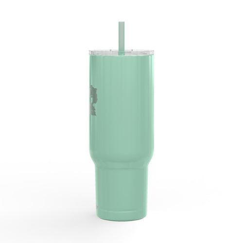 40oz Insulated Tumbler (Engraved) — Red Wine Blue Design