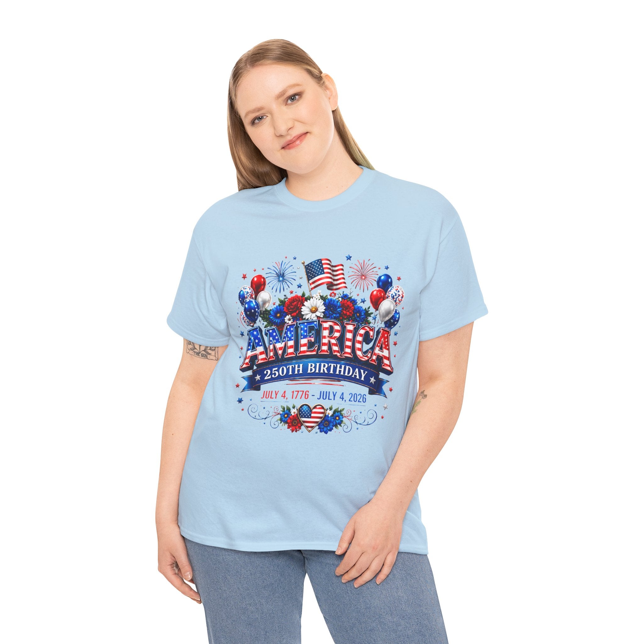 America 250th Birthday T-Shirt — July 4th 1776–2026 Patriotic Tee