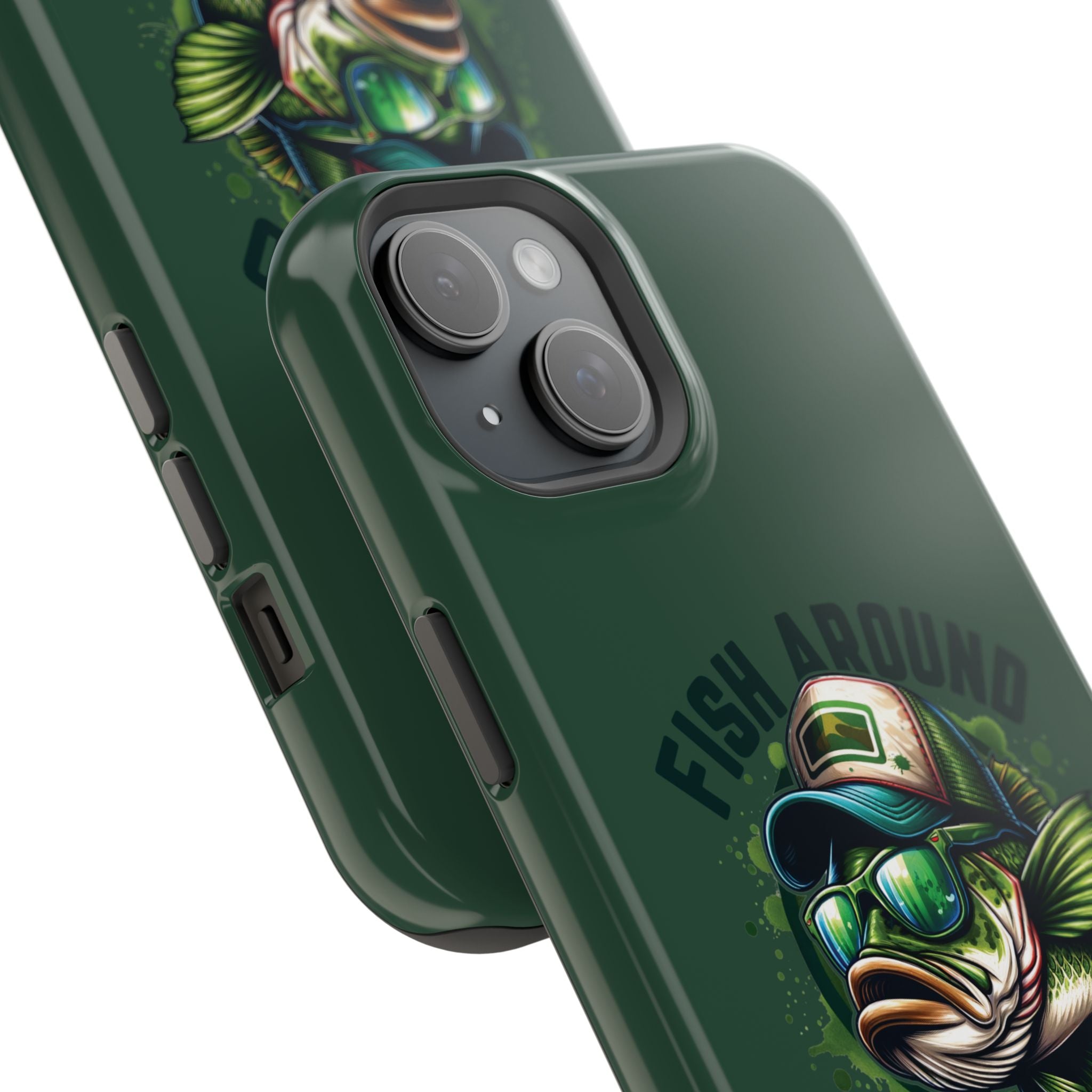 Fishing Phone Case — "Fish Around and Find Out" Magnetic Impact-Resistant Cover