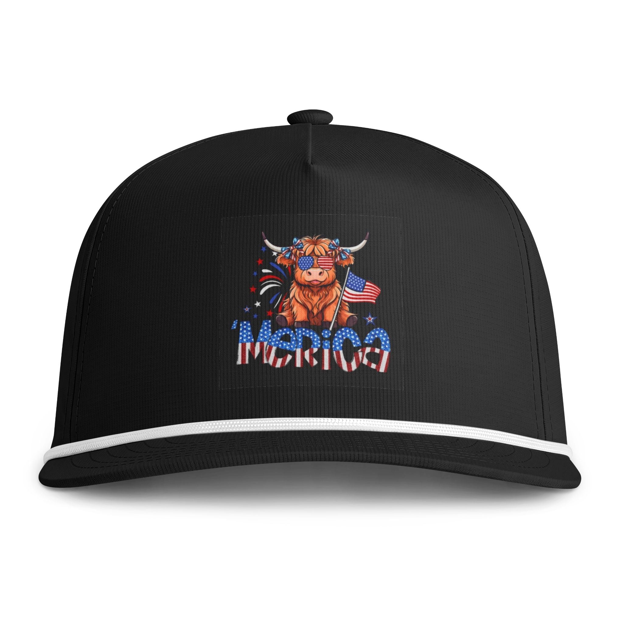 Patriotic Cow Rope Hat – 'MERICA Flag Cap for 4th of July & Country Fans