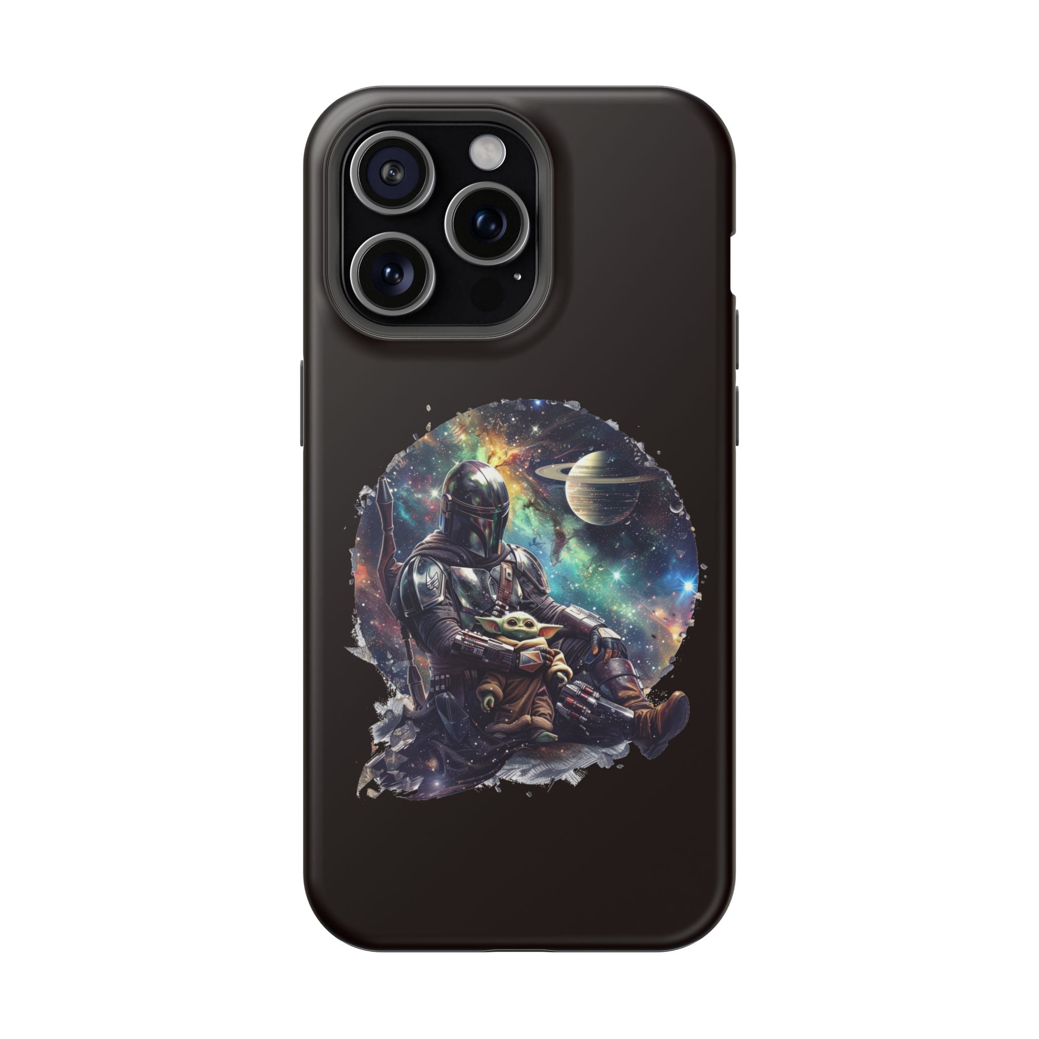Space Mandalorian Phone Case — Magnetic Impact-Resistant Baby Yoda Design