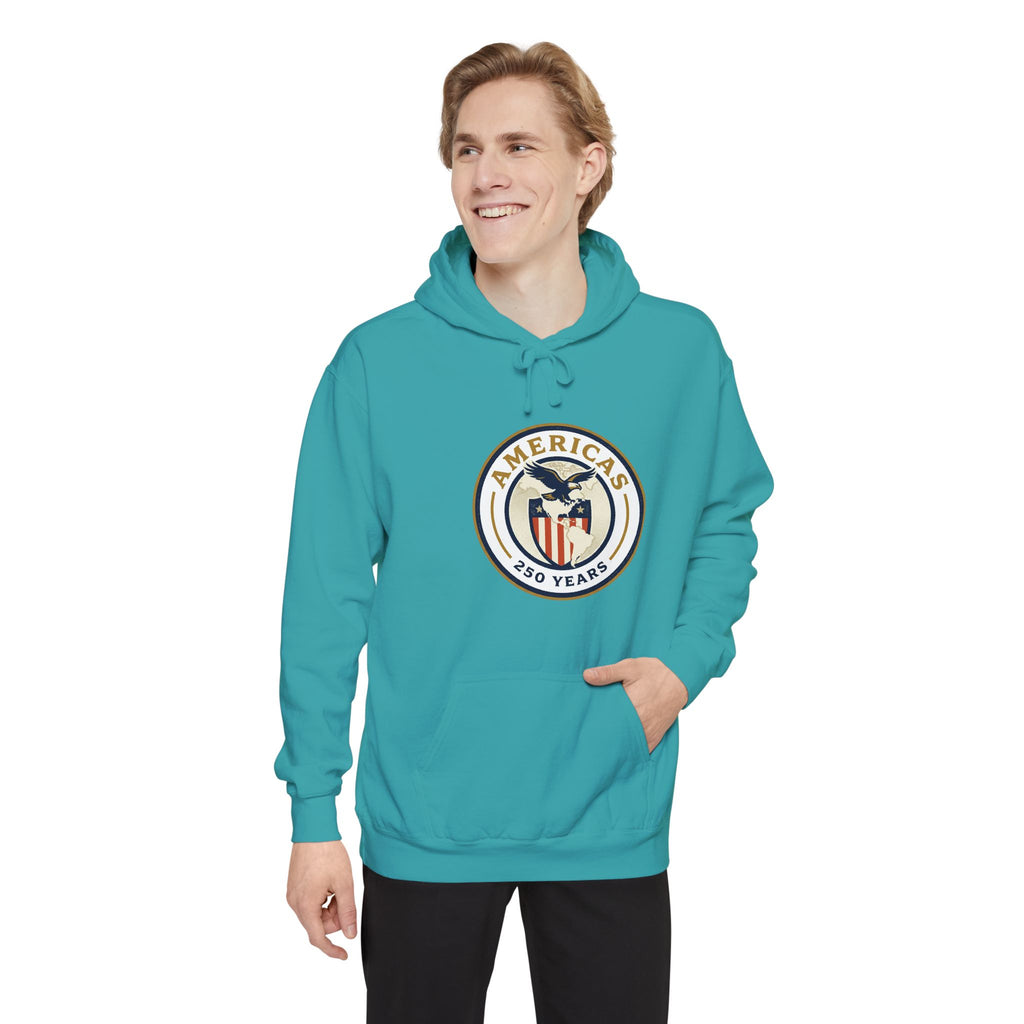 America 250 Emblem Hoodie - Patriotic Eagle Seal Pullover