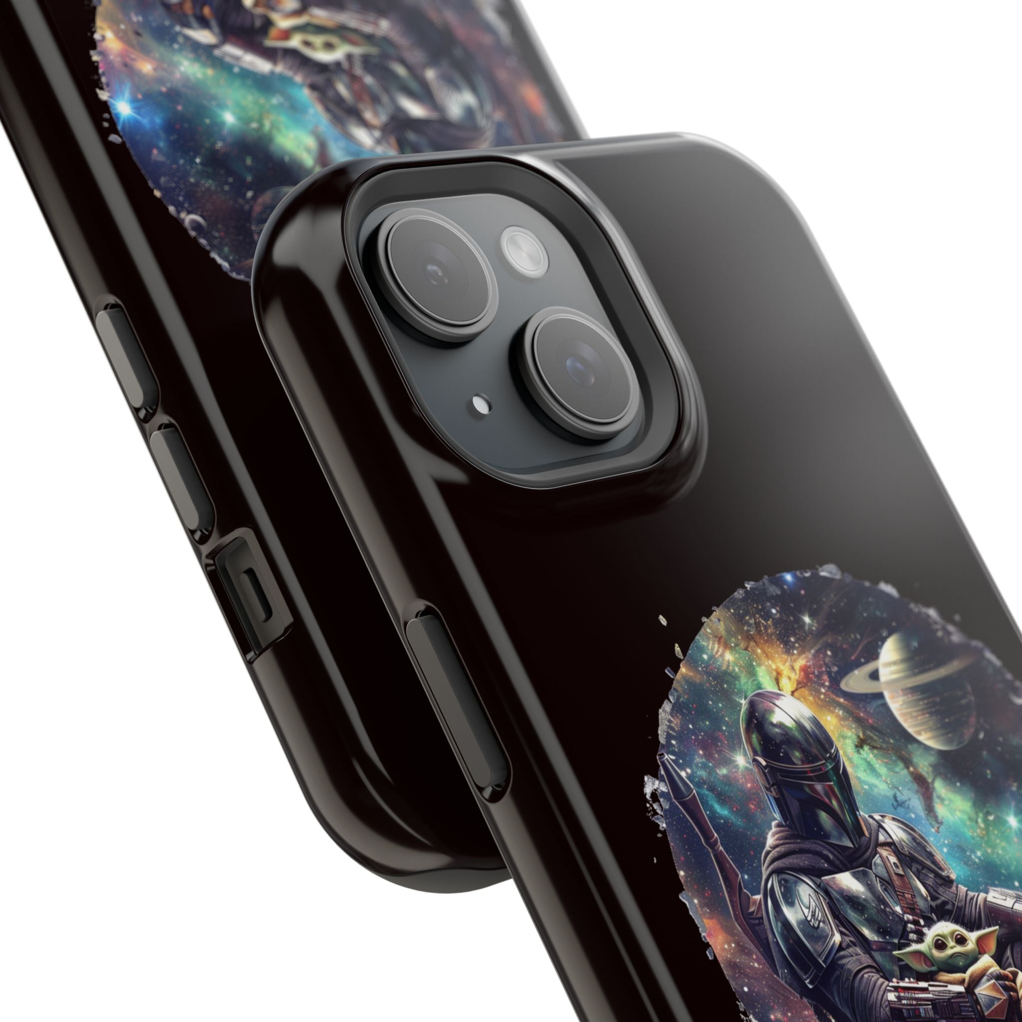 Space Mandalorian Phone Case — Magnetic Impact-Resistant Baby Yoda Design