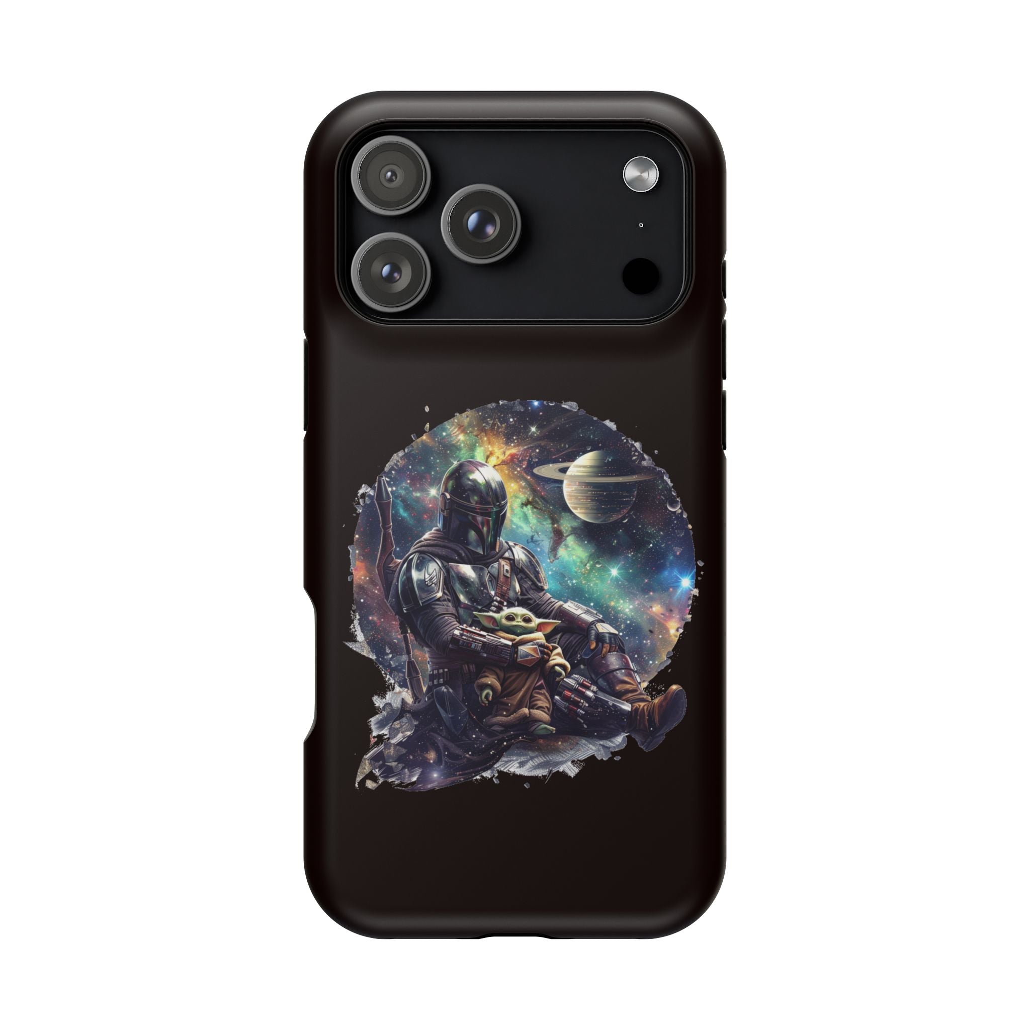 Space Mandalorian Phone Case — Magnetic Impact-Resistant Baby Yoda Design