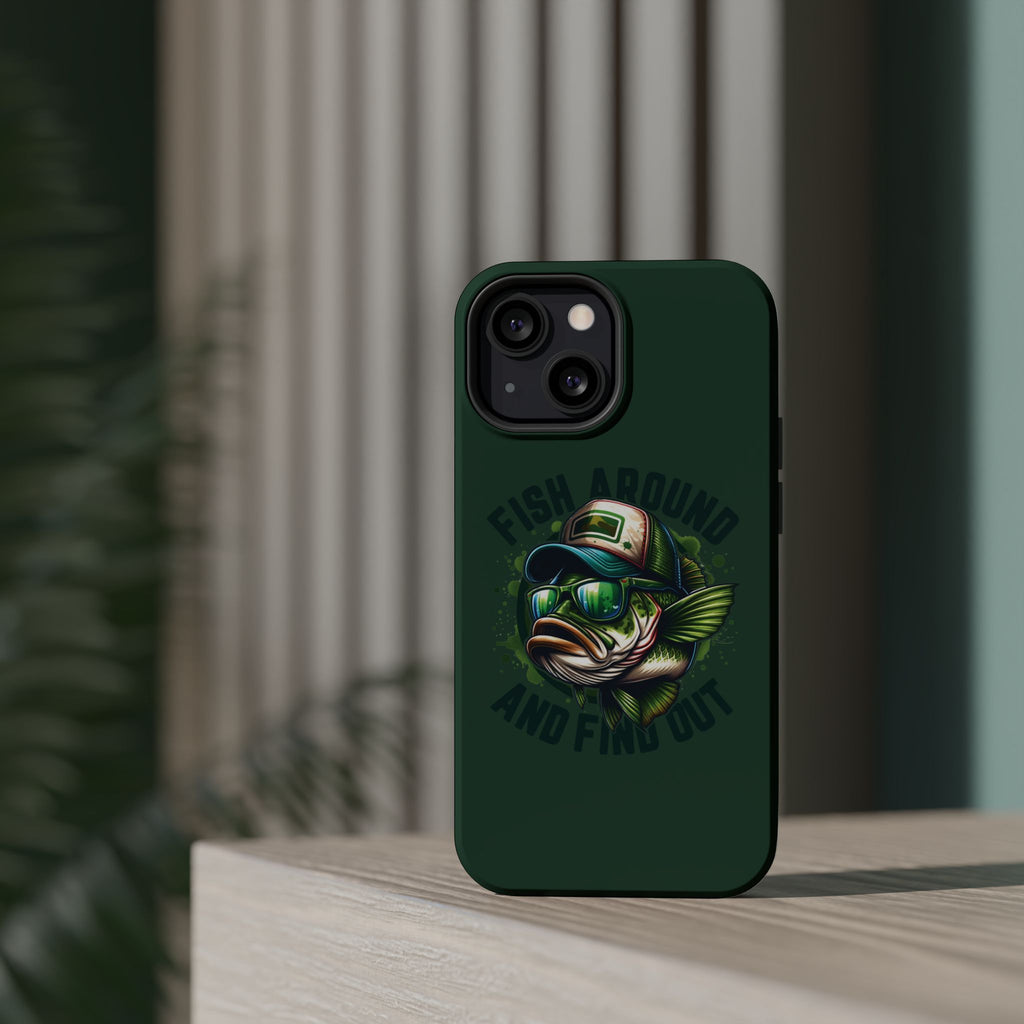 Fishing Phone Case — "Fish Around and Find Out" Magnetic Impact-Resistant Cover