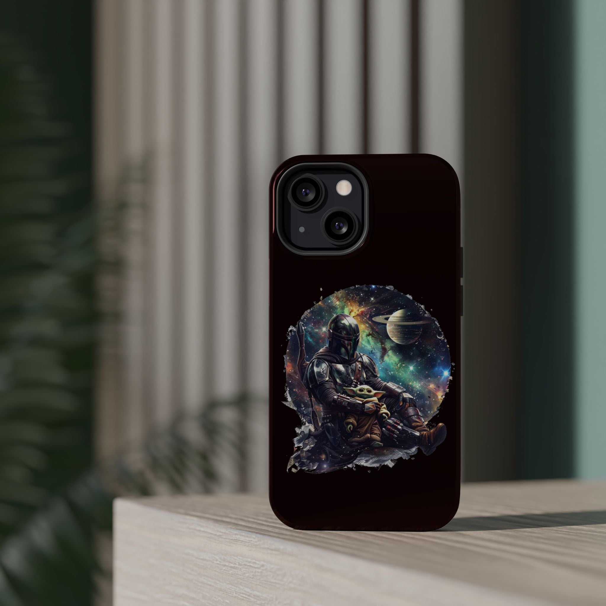 Space Mandalorian Phone Case — Magnetic Impact-Resistant Baby Yoda Design