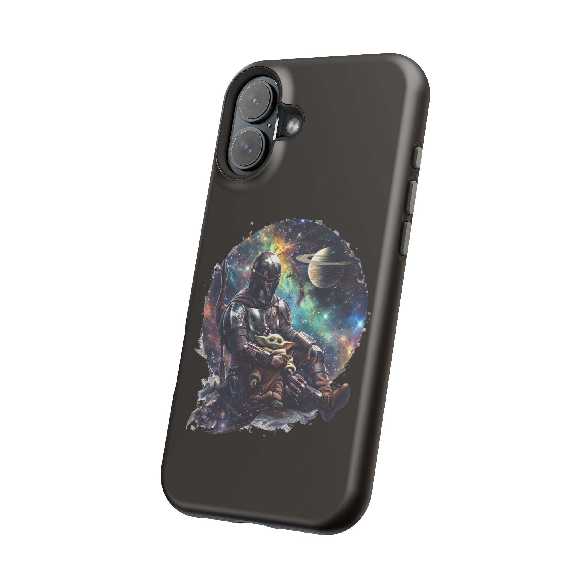 Space Mandalorian Phone Case — Magnetic Impact-Resistant Baby Yoda Design