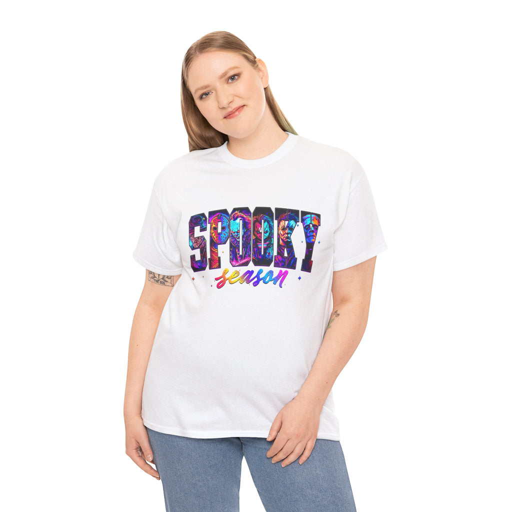 Spooky Season Graphic Tee — Colorful Halloween Shirt