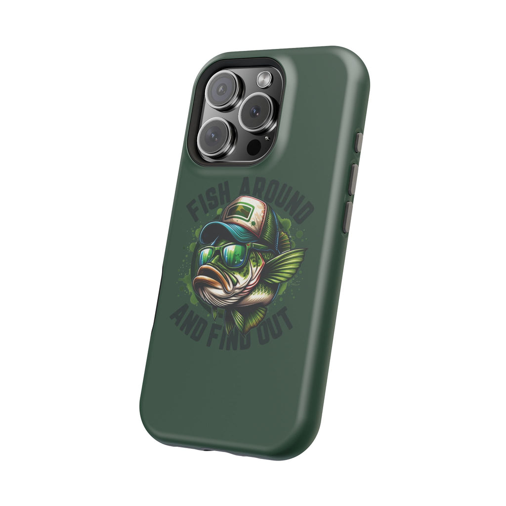 Fishing Phone Case — "Fish Around and Find Out" Magnetic Impact-Resistant Cover