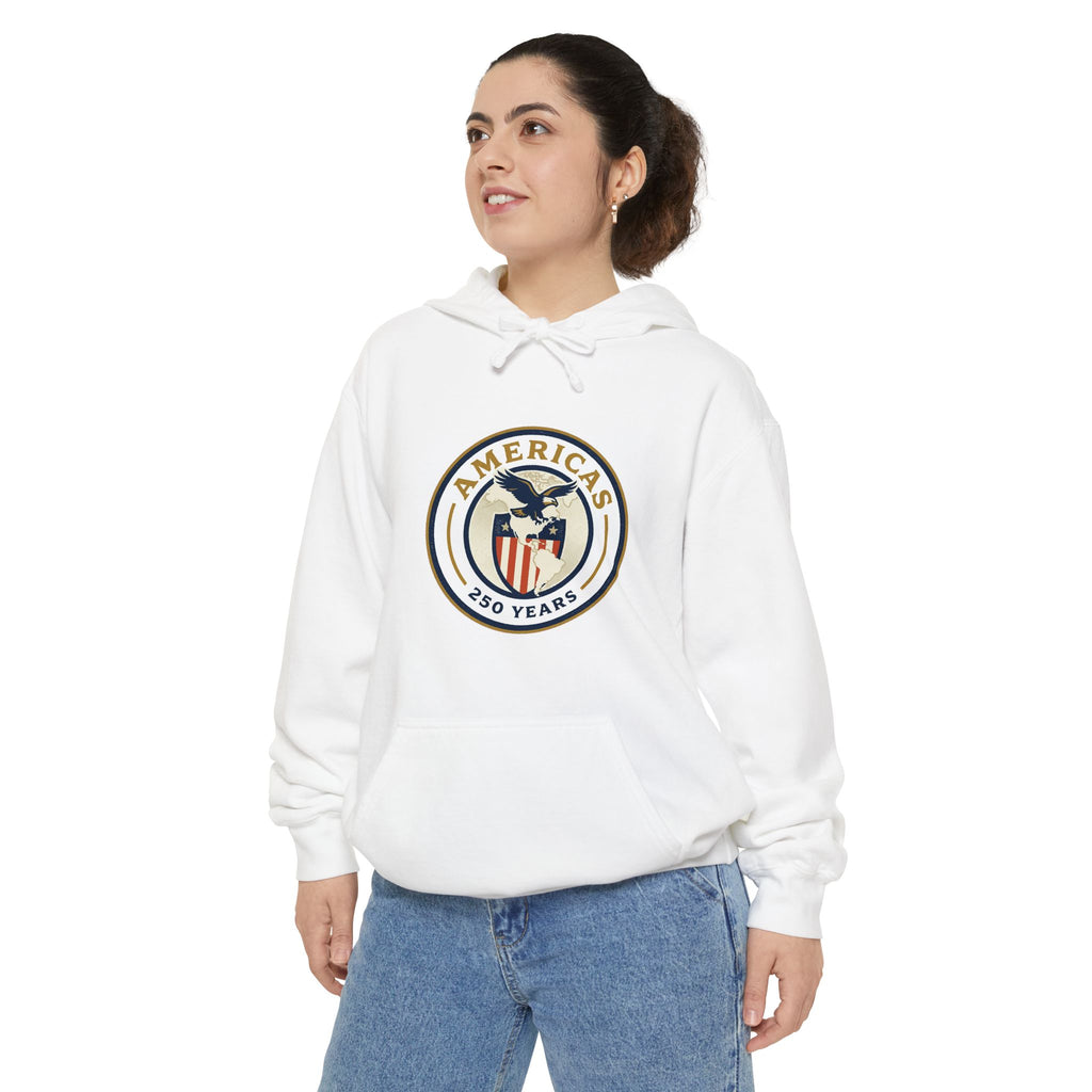America 250 Emblem Hoodie - Patriotic Eagle Seal Pullover