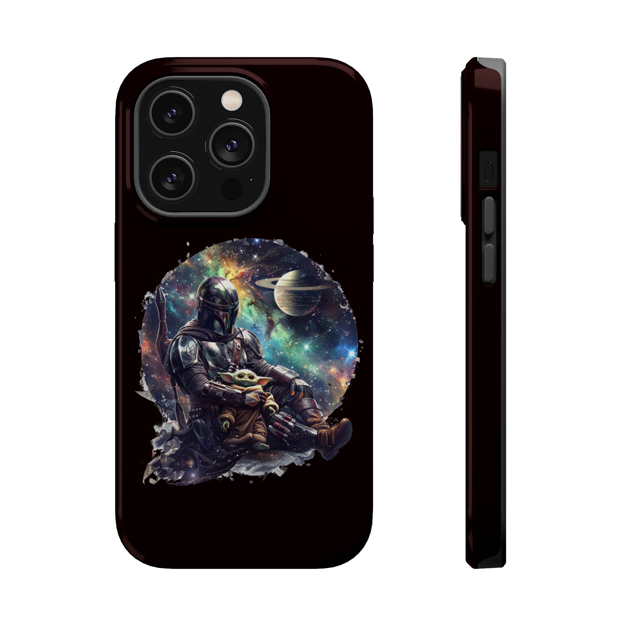Space Mandalorian Phone Case — Magnetic Impact-Resistant Baby Yoda Design
