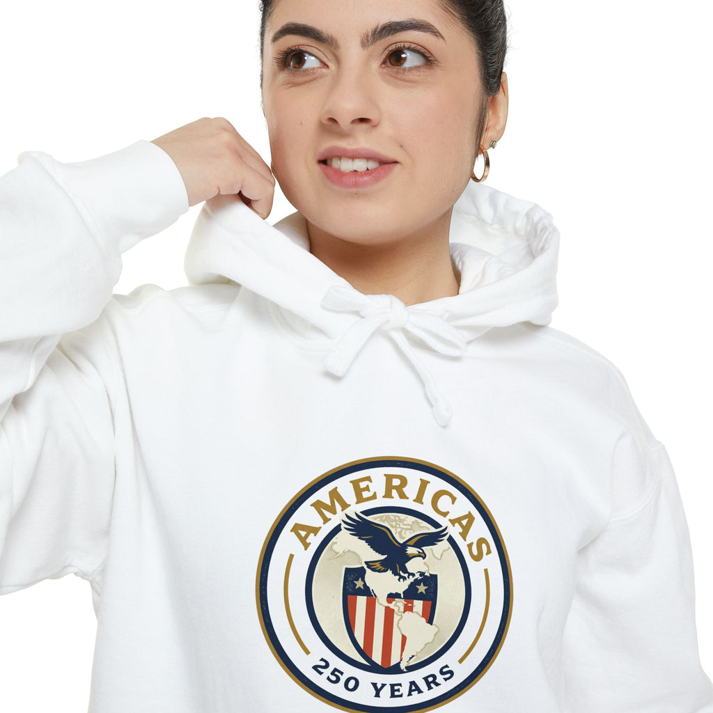 America 250 Emblem Hoodie - Patriotic Eagle Seal Pullover