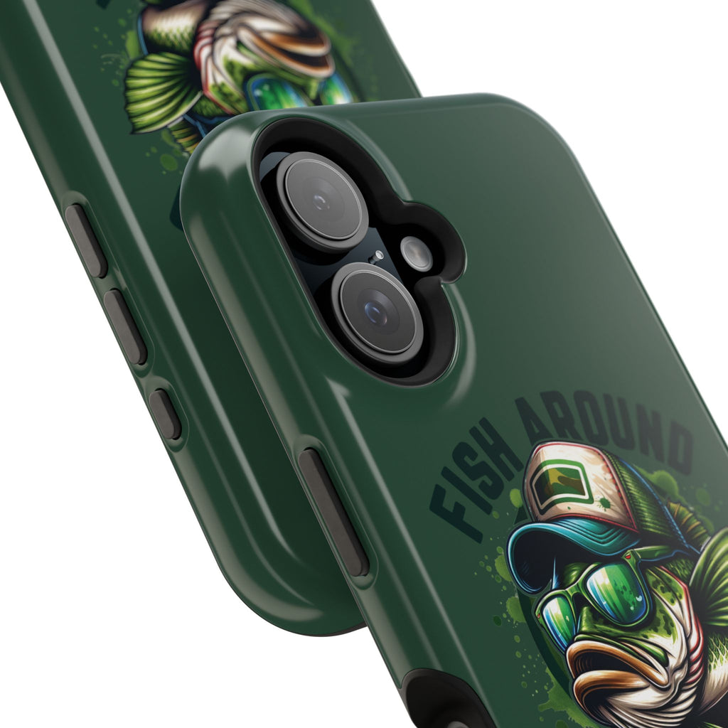 Fishing Phone Case — "Fish Around and Find Out" Magnetic Impact-Resistant Cover