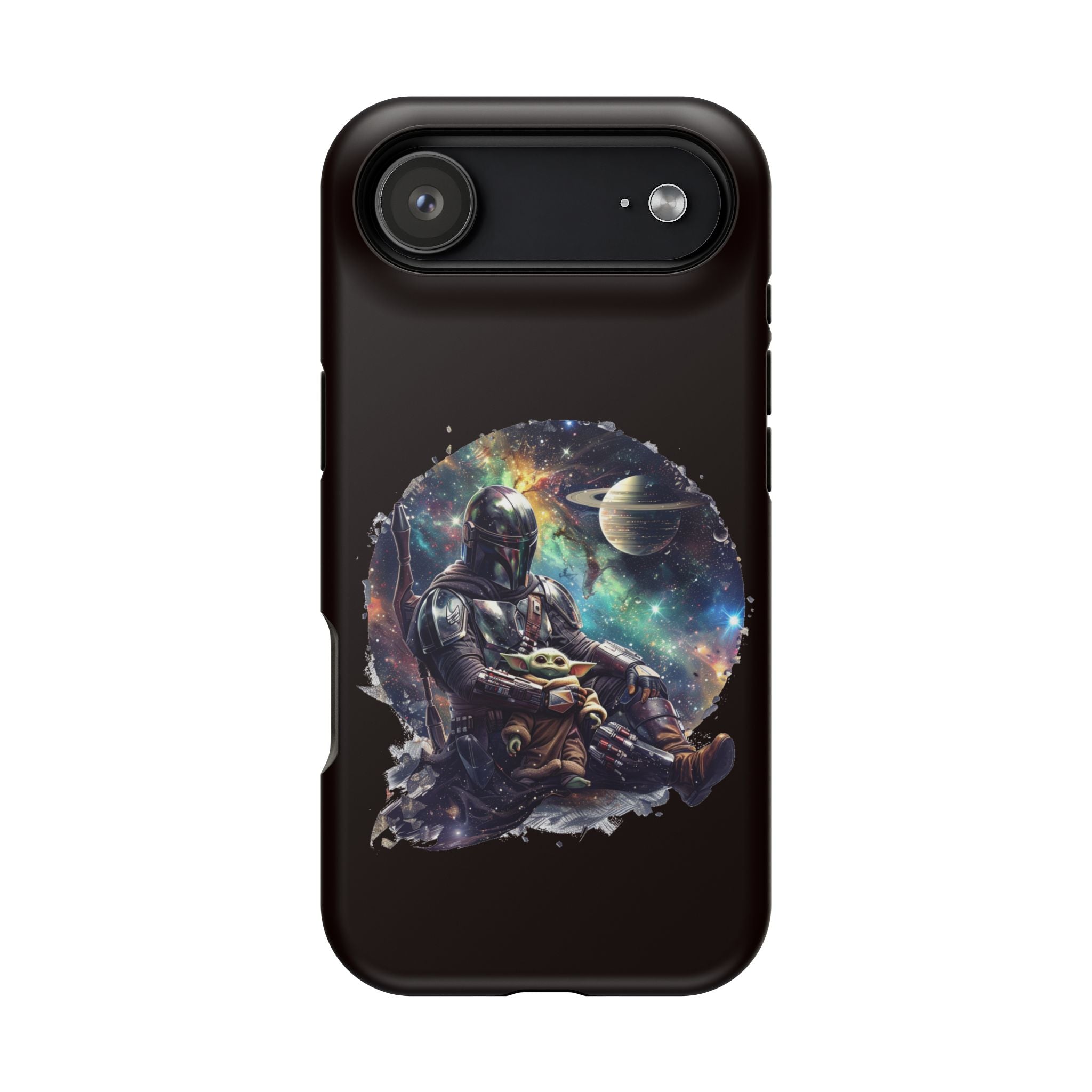 Space Mandalorian Phone Case — Magnetic Impact-Resistant Baby Yoda Design