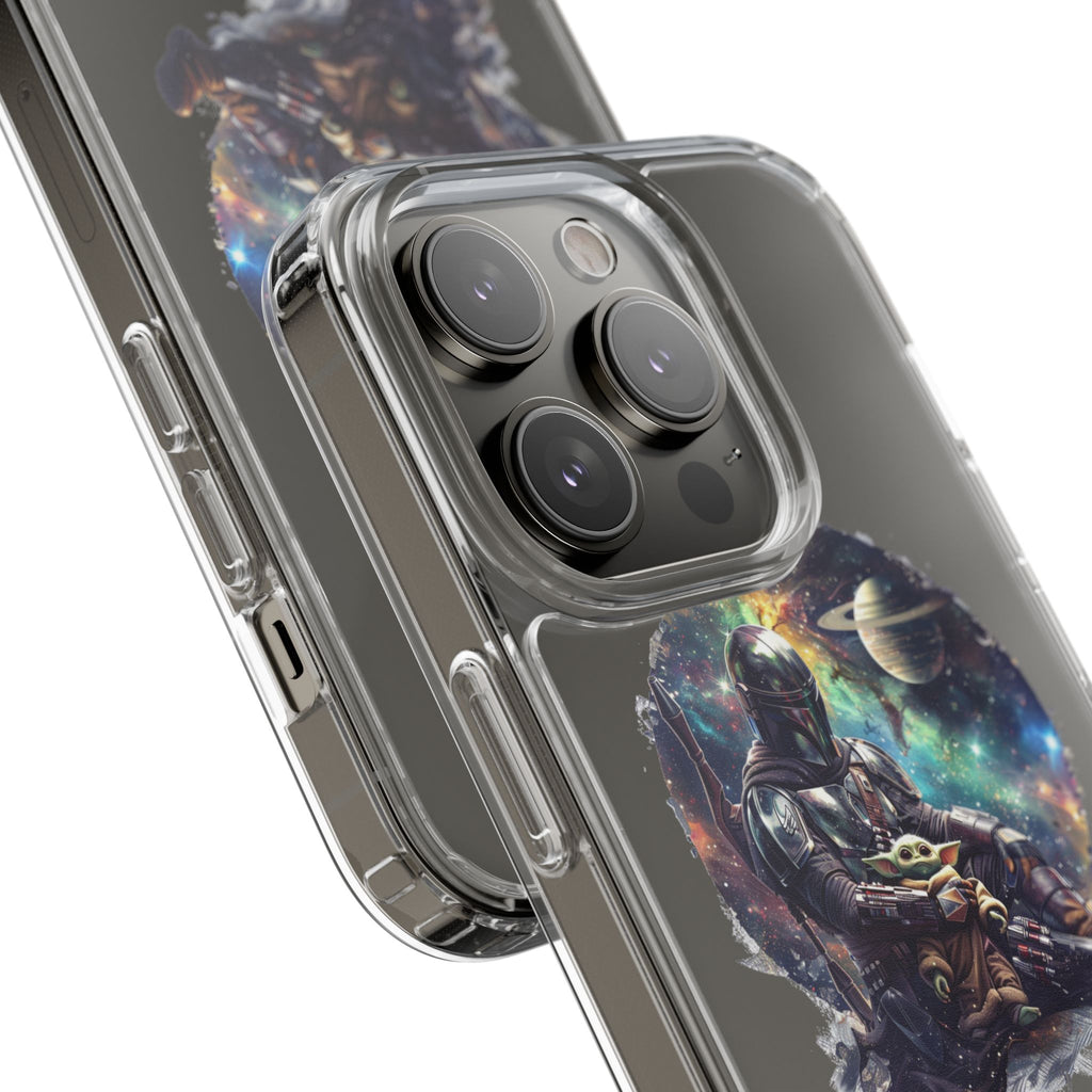 Clear Phone Case — Mandalorian & Grogu Space Art Clear Case