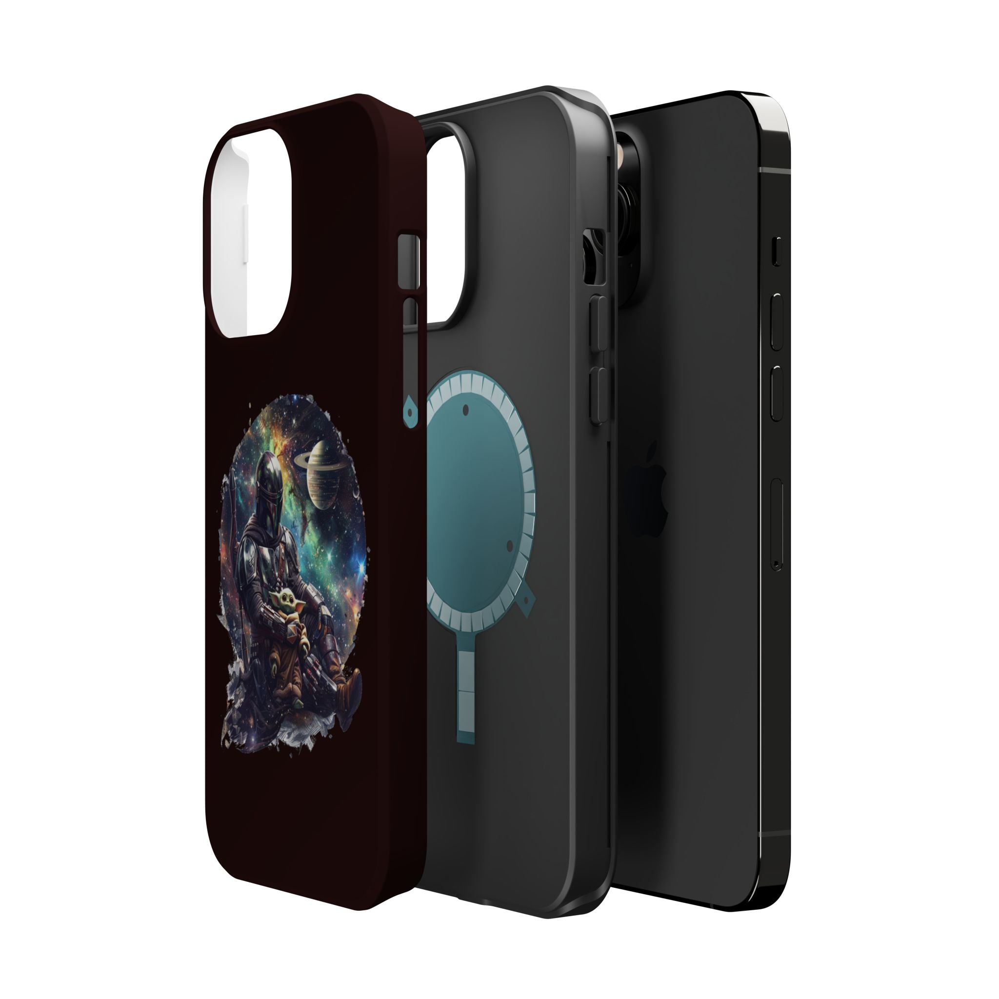 Space Mandalorian Phone Case — Magnetic Impact-Resistant Baby Yoda Design