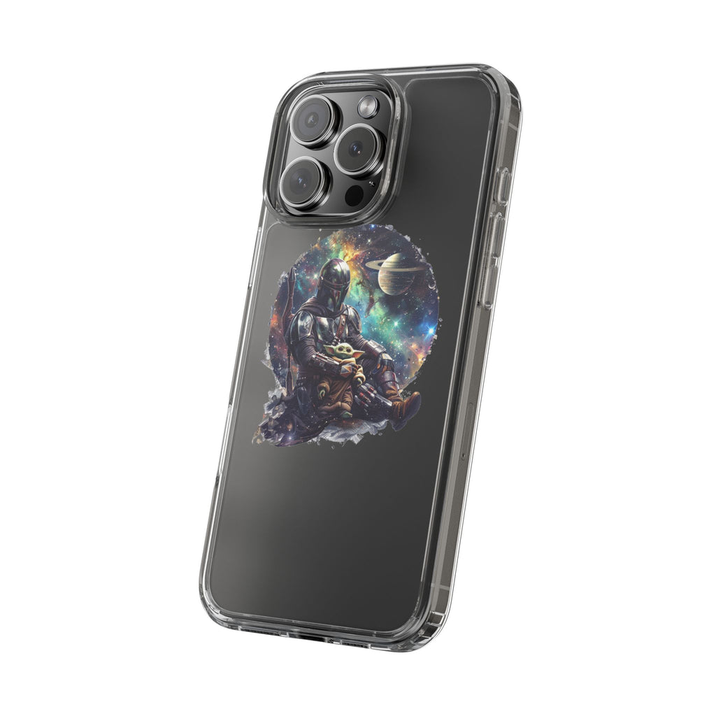 Clear Phone Case — Mandalorian & Grogu Space Art Clear Case